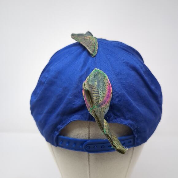 3D Fish Snapback 5 Panel Cap Blue One Size Adjustable Outdoor Cotton - Picture 6 of 9